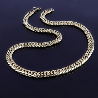 Chain necklace made of stainless steel in gold color and classic design - 