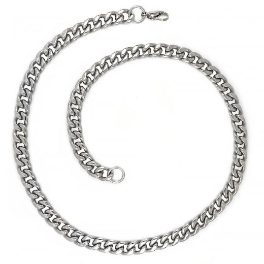 Chain necklace made of stainless steel width 10 mm and length 60 cm