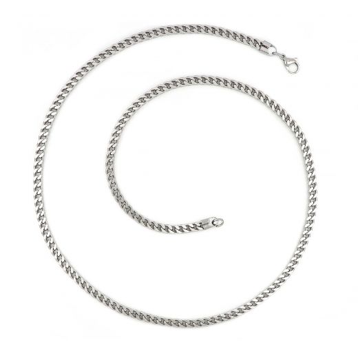 Chain necklace made of stainless steel width 4 mm and length 60 cm AL22122
