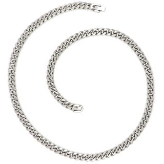 Chain thin necklace made of stainless steel width 8 mm and length 60 cm AL22123 Chain thin necklace made of stainless steel width 8 mm and length 60 cm AL22123