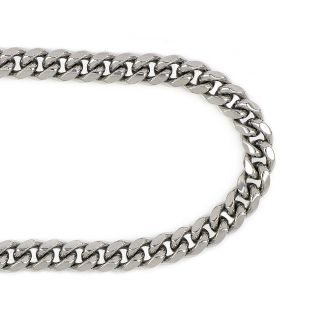 Chain thin necklace made of stainless steel width 8 mm and length 60 cm AL22123 - 