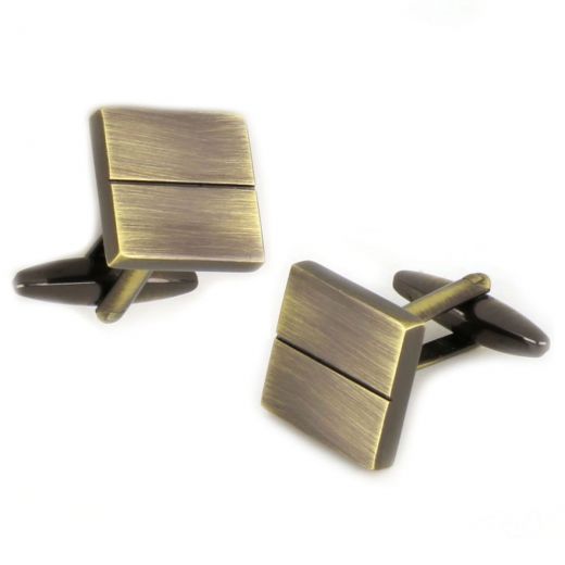 Cufflinks made of copper  "bronze"  plated