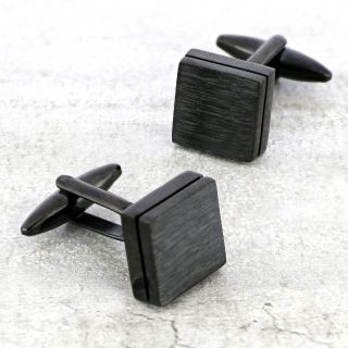 Cufflinks made of copper in black matte color - 