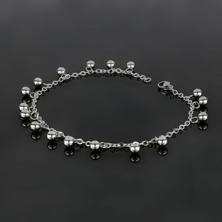 Anklet made of stainless steel with Charms bells - 