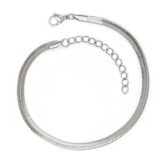 Stainless steel anklet snake type 4mm