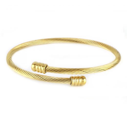 Women's Bracelet made of stainless steel wire in gold plated color