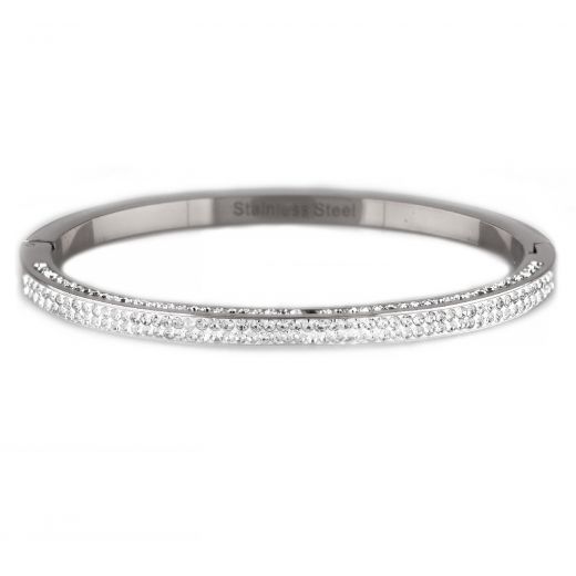 Bangles made of stainless steel with strass