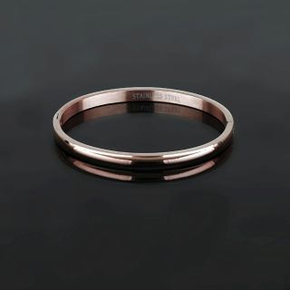 Bangles made of stainless steel in rose gold plated color - 