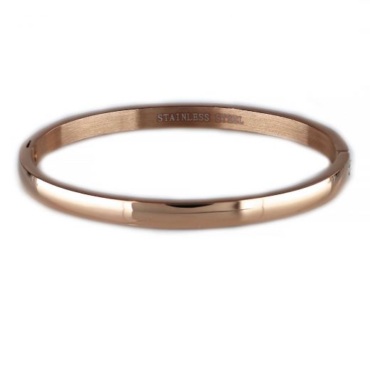 Bangles made of stainless steel in rose gold plated color