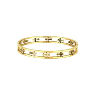 Bracelet stainless steel gold plated