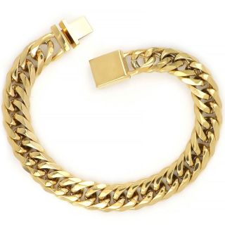 Bracelet made of stainless steel chain gold plated - 
