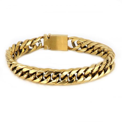 Bracelet made of stainless steel chain gold plated