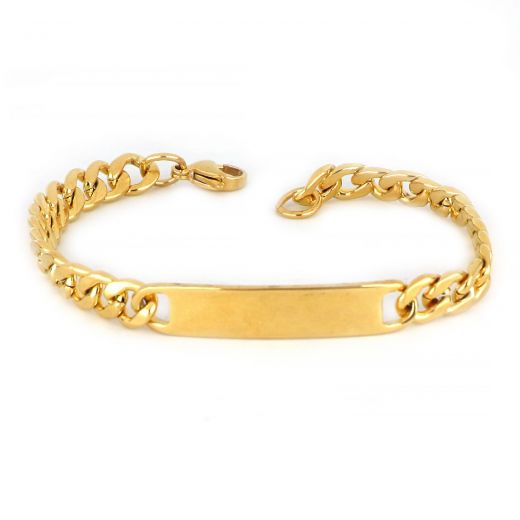 ID Bracelet made of stainless steel gold plated for engraving