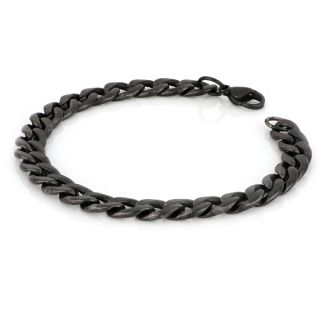 Men's stainless steel vintage bracelet with black oxidation BR22211 - 