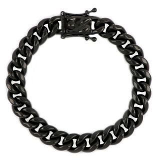 Men's stainless steel black bracelet BR22219-04