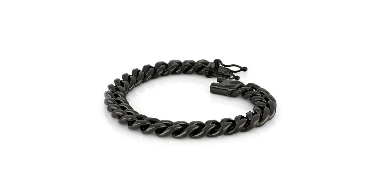 Men's stainless steel black bracelet BR2221904 Asimetrico.gr