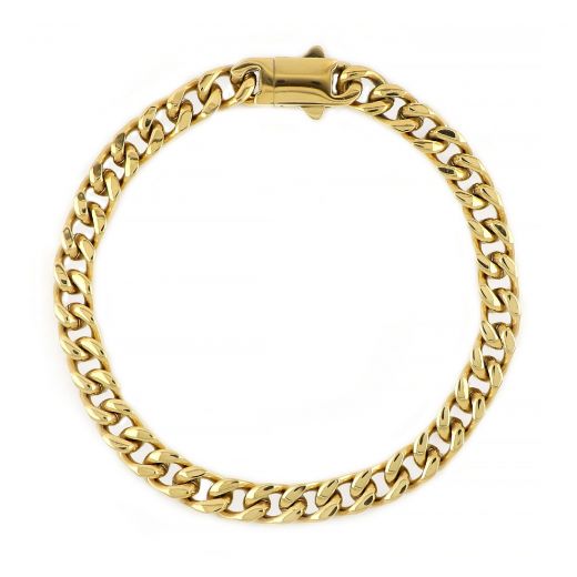 Men's stainless steel gold plated chain bracelet BR22221-02