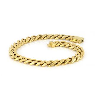 Men's stainless steel gold plated chain bracelet BR22221-02 - 