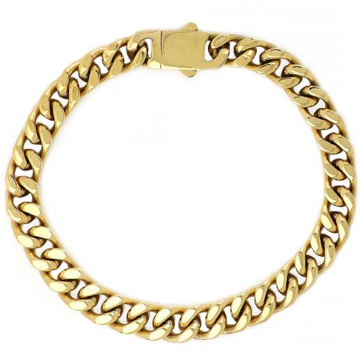 Men's stainless steel gold plated chain bracelet BR22222-02