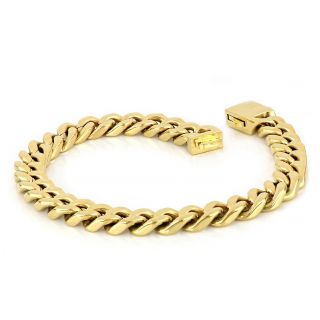 Men's stainless steel gold plated chain bracelet BR22222-02 - 