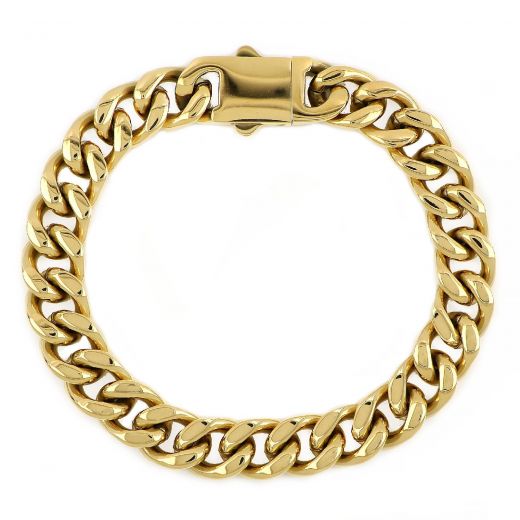 Men's stainless steel gold plated chain bracelet BR22223-02