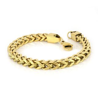 Men's stainless steel gold plated bracelet square shape BR22227-02 - 