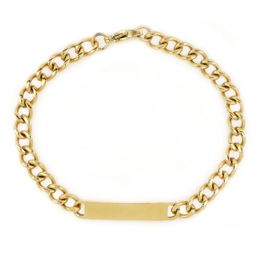 ID Bracelet made of stainless steel gold plated BR22228-02