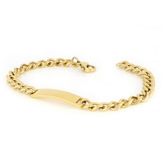ID Bracelet made of stainless steel gold plated BR22228-02 - 