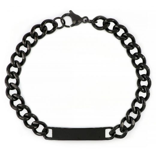 ID Bracelet black made of stainless steel BR22229-04