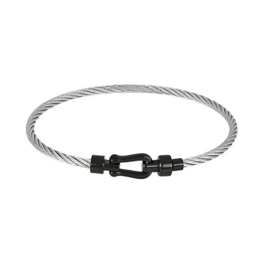 Stainless steel bracelet "wire rope" design