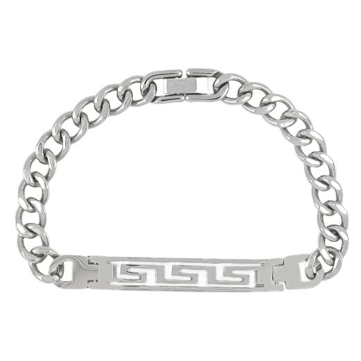 Bracelet made of stainless steel chain with meander