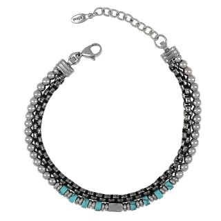 Stainless steel bracelet with Turquoise stones