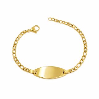 ID Bracelet made of stainless steel gold plated for engraving
