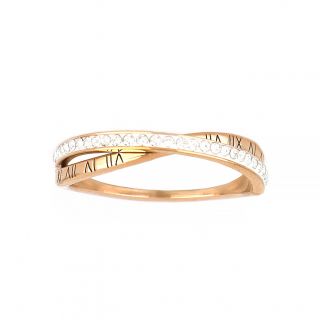 Δαχτυλίδι από ανοξείδωτο ατσάλι με ζιργκόν με ροζ επιχρύσωμα DA12004-03