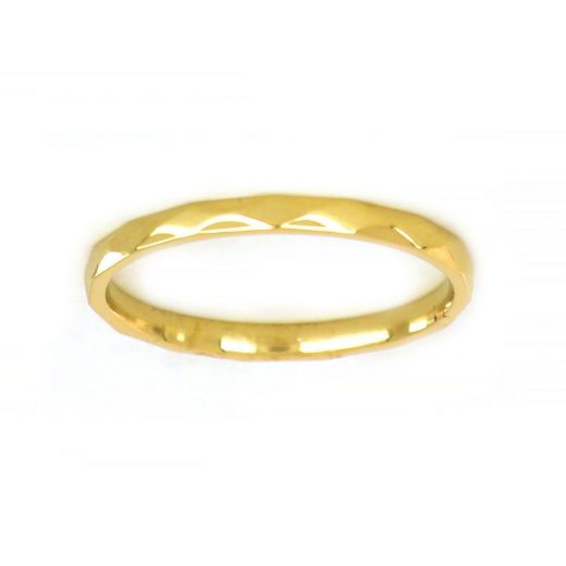 Stainless steel gold plated ring DA12011-02