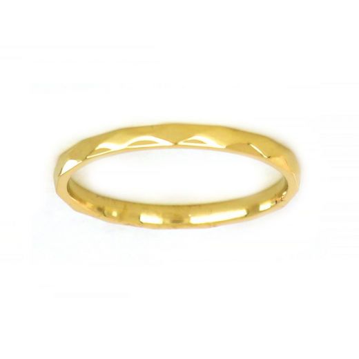 Stainless steel gold plated ring DA12011-02