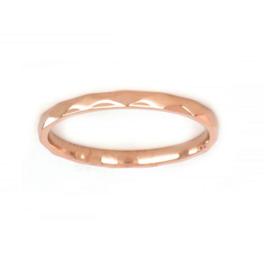 Stainless steel rose gold plated ring DA12011-03