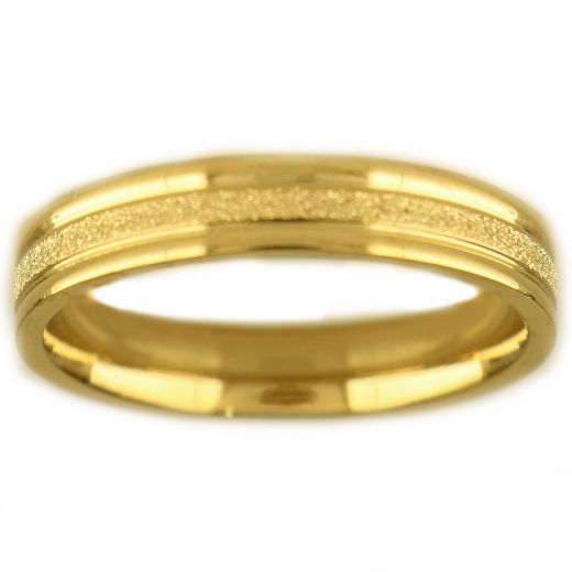 Stainless steel gold plated ring DA12013-02