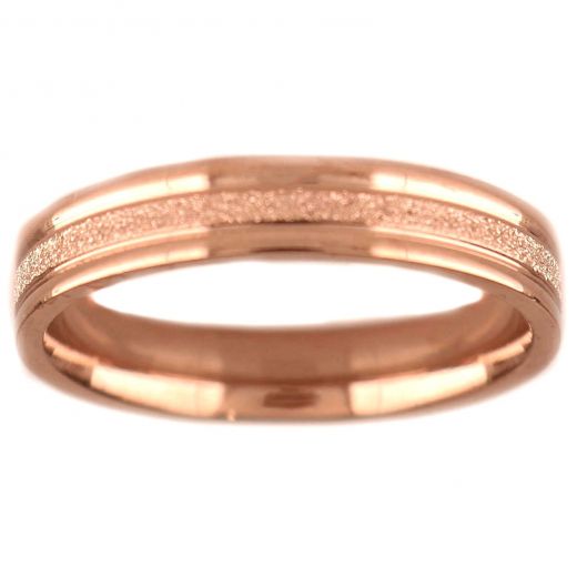 Stainless steel rose gold plated ring DA12013-03