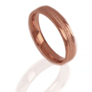 Stainless steel rose gold plated ring DA12013-03 - 
