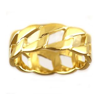 Δαχτυλίδι από ανοξείδωτο ατσάλι επίχρυσο DA12014-02