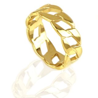 Stainless steel gold plated ring DA12014-02 - 