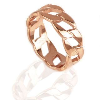 Stainless steel rose gold plated ring DA12014-03 - 