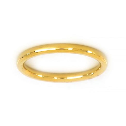 Stainless steel gold plated wedding ring 1,8mm