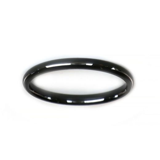 Stainless steel black plating  wedding ring 1,8mm