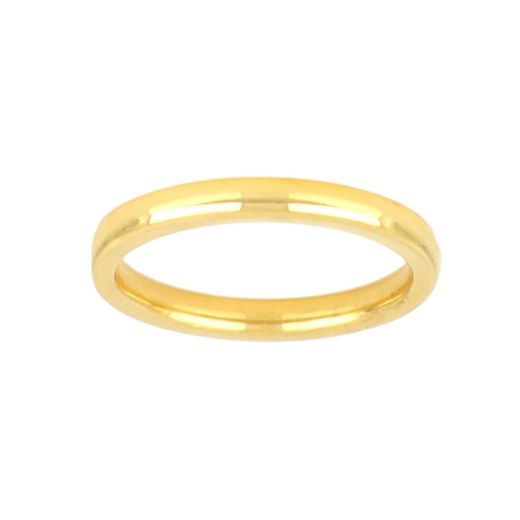 Stainless steel gold plated wedding ring 2,5mm