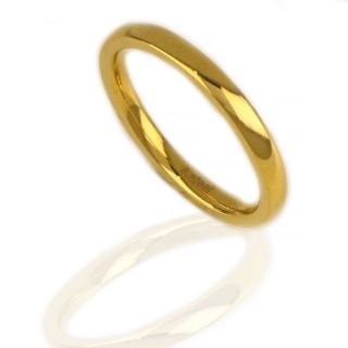 Stainless steel gold plated wedding ring 2,5mm - 