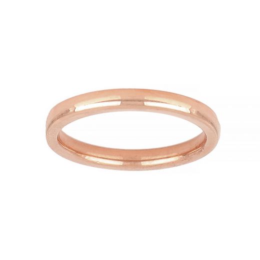 Stainless steel rose gold plated wedding ring 2,5mm
