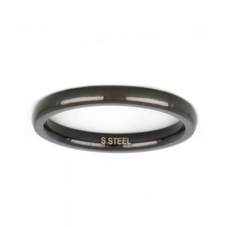 Stainless steel black plated wedding ring 2,5mm Stainless steel black plated wedding ring 2,5mm
