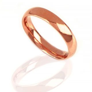 Stainless steel rose gold plated wedding ring 4mm - 